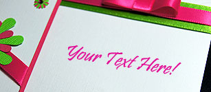 Your personalised text on any card