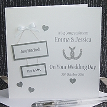 Personalised Handmade Wedding Cards Looneylizardcreations Co Uk